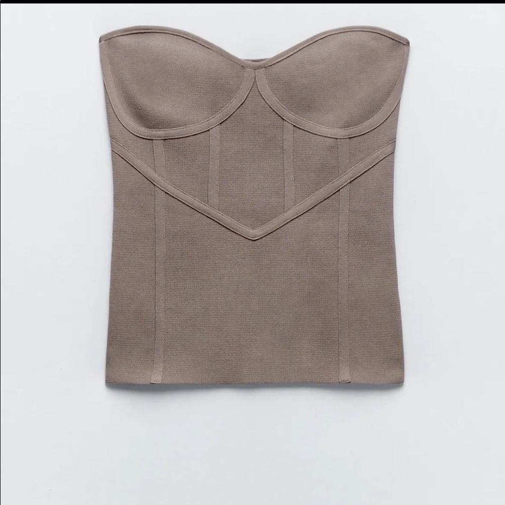 [Zara] Knit Bustier Top